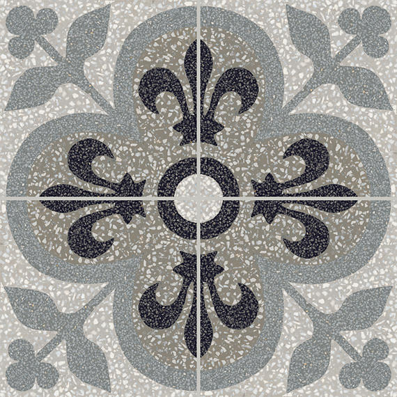 D_Segni Terrazzo Fleur-De-Lis Matte 8X8 Matte