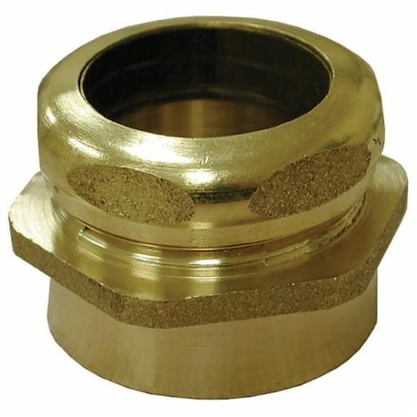 DWV Slip Joint Adapter, 1-1/2 x 1-1/4 in, FNPT x Slip Joint, Copper