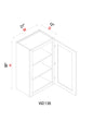 Wall Cabinet - 21"W x 36"H x 12"D