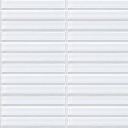 Color Wave Ice White Rectangle 2X12 Glossy