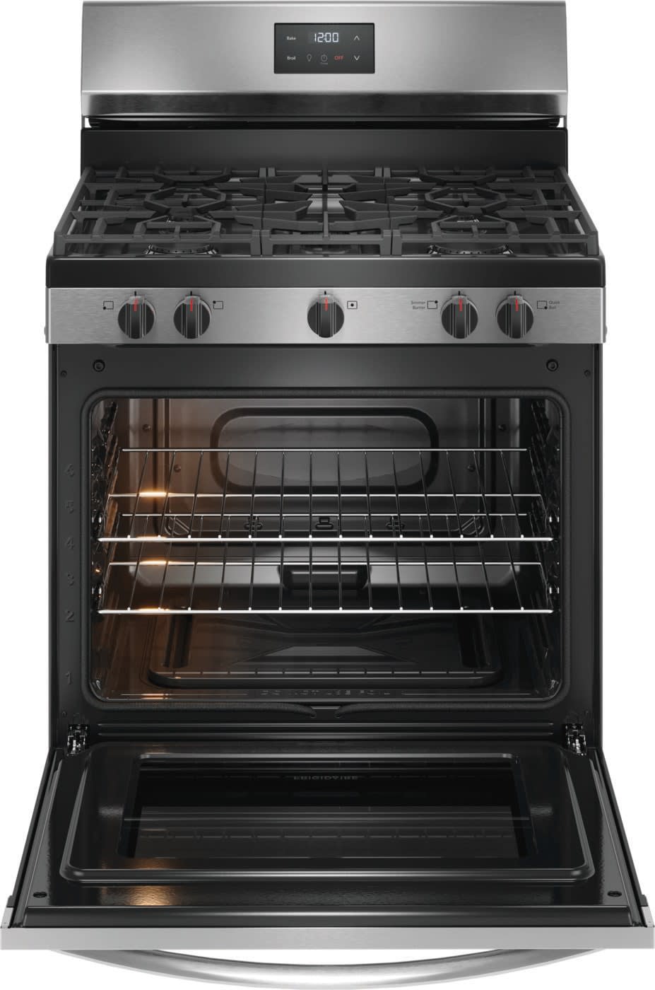 Frigidaire 30 in. 5 Burner Freestanding Gas Range in Stainless Steel