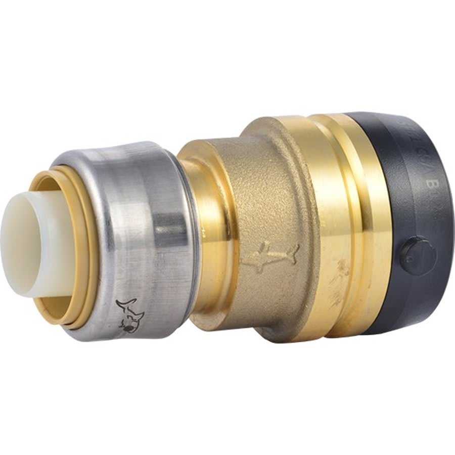 Reducer Coupling, 1-1/4 x 1 in, Push, Brass