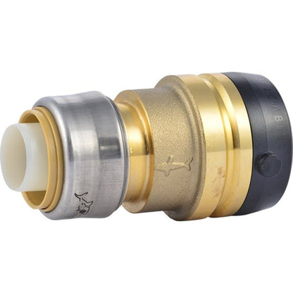 Reducer Coupling, 1-1/4 x 1 in, Push, Brass