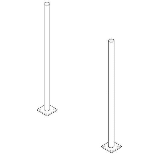 Round Legs for Lavatory Carriers, 36 in L, 1 Pair