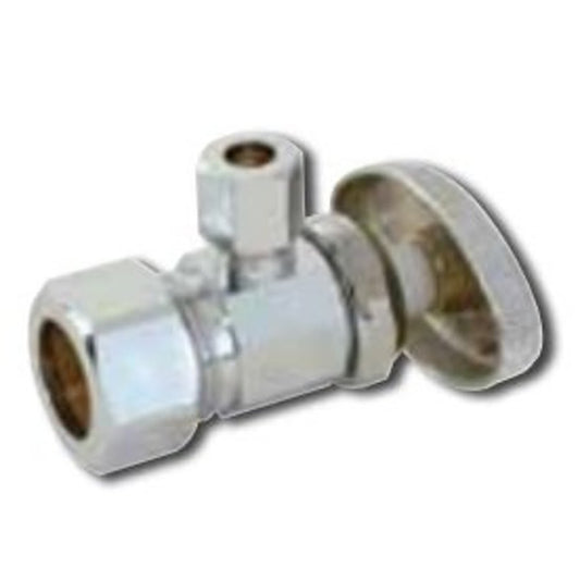 Multi Turn Angle Stop, 5/8 x 3/8 in, Comp, Chrome