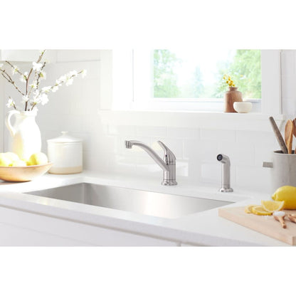 Jolt 1.5 GPM Single Hole Kitchen Faucet - Includes Side Spray Escutcheon