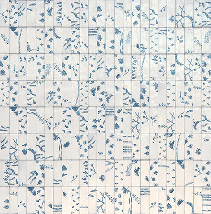 Rice Bianco Deco Leaf Rectangle 2X6 Glossy