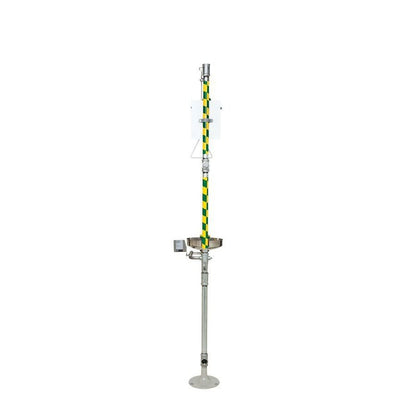 AXION® MSR Combination Emergency Shower and Eyewash Unit, Floor Mounting, Pull Rod Handle Operation