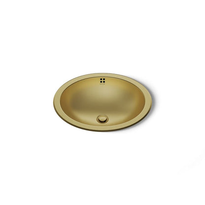 Bachata 16-11/16" Oval Stainless Steel Undermount Bathroom Sink with Overflow