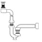 Tubular P-Trap, 1-1/2 in, 17 ga, Polished Chrome
