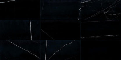 Pietra Divina Nero Marquina Rectangle 12X24 Honed