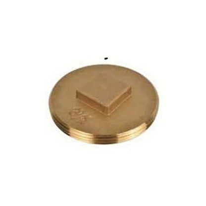 Raised Head Plug, 2 in, MNPT, Brass, Rough Brass