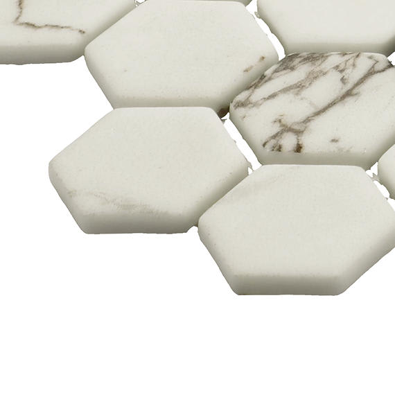 Uptown Glass Posh Bronze Hexagon 1X1 Mixed
