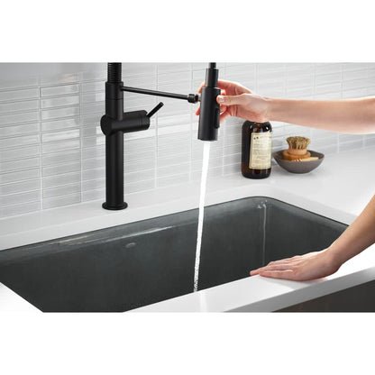 Crue 1.5 GPM Single Hole Pull Down Kitchen Faucet - Includes Escutcheon