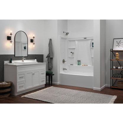 Classic 500 60 in. x 30 in. Soaking Bathtub with Left Drain in High Gloss White