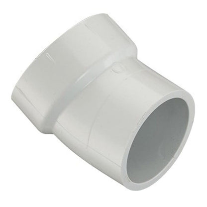 Street 22.5 deg Elbow, 8 in, Spigot x Hub, DWV, PVC