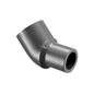 Street 45 deg Elbow, 2 in, Spigot x Socket, SCH 80/XH, CPVC