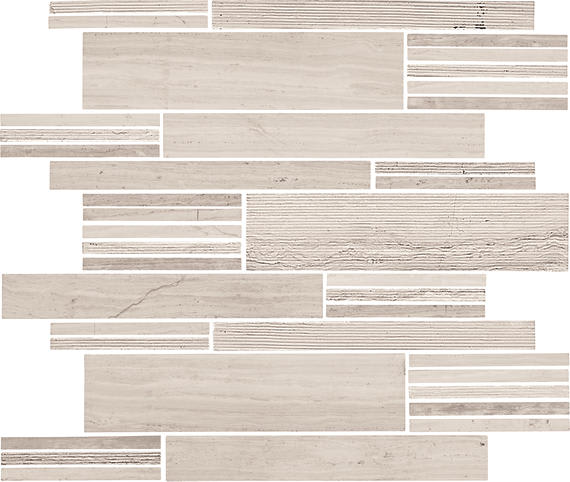 Limestone Chenille White Hexagon 2X2 Honed