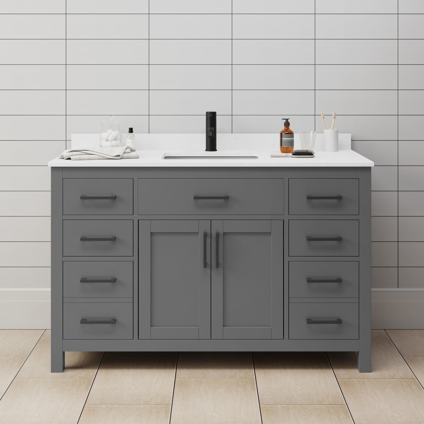 Beckett Single Bathroom Vanity - 54W x 35H x 22D