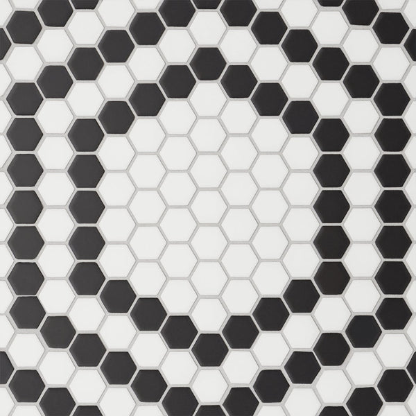 Le Cafe 1" x 1" Matte Porcelain Mosaic Tile - Deco Design 4