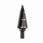 Step Drill Bit, 1/2 to 1 in, Max Hole Diameter, 9 Steps