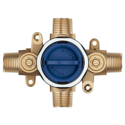 Pressure Balanced Rough-In Valve, 1/2 in, C/NPT Inlet x 1/2 in, NPT Outlet, DZR Brass Body