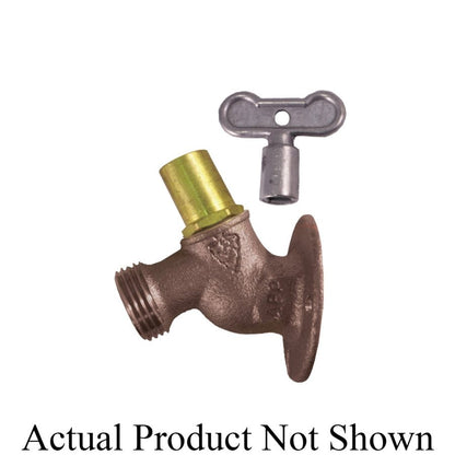 Loose Key Sill Cock, 1/2 in Inlet, FNPT, Rough Satin/Nickel Plated