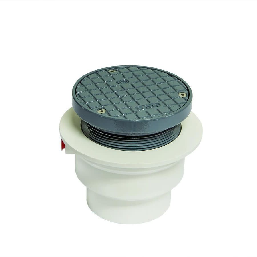 Cleanout With Top, 2 in Outlet, Push-On, 5-1/8 in Cover, Round, Ductile Iron