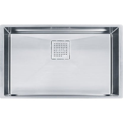 Peak Single Bowl Kitchen Sink, Under Mount, 28-3/4 x 17-3/4 in, 9-5/8 in Bowl Depth, 16 ga Satin Steel, Stainless