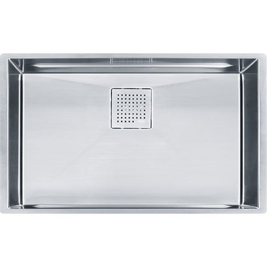 Peak Single Bowl Kitchen Sink, Under Mount, 28-3/4 x 17-3/4 in, 9-5/8 in Bowl Depth, 16 ga Satin Steel, Stainless
