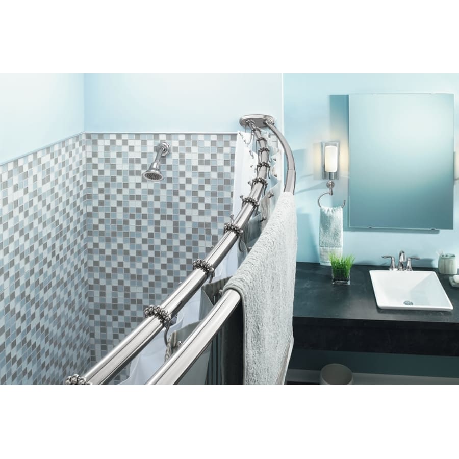 Double 57" - 60" Adjustable Curved Shower Rod