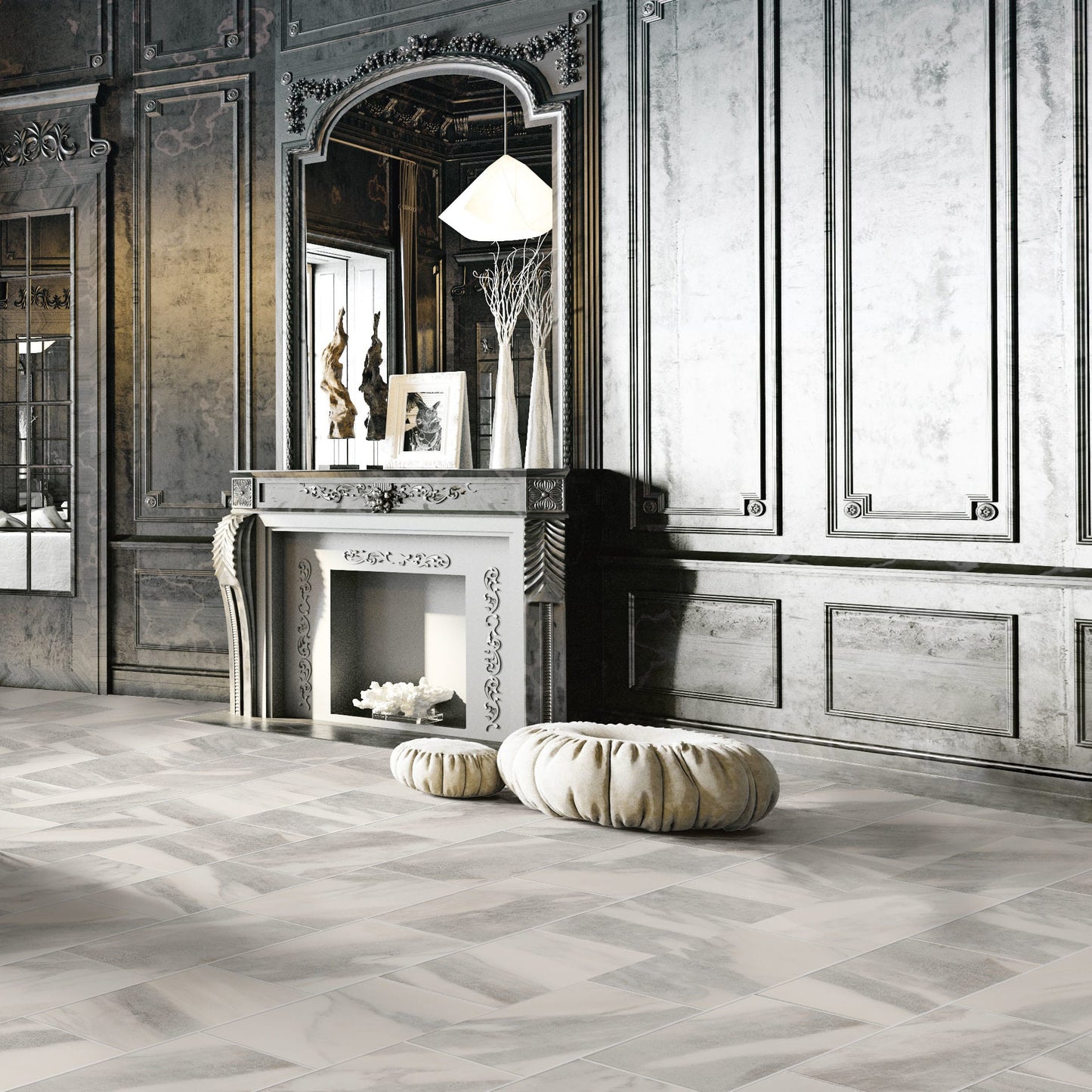 Historia Heirloom White Rectangle 24X48 Polished