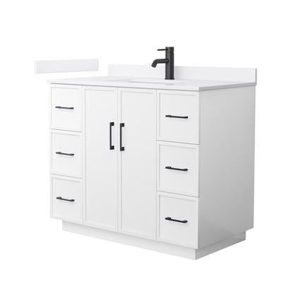 Elan Single Bathroom Vanity with Toe Kick - 42W x 35H x 22D