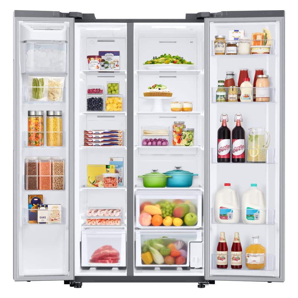 28Cuft Sxs Refrigerator With Ice Maker Stainless Steel