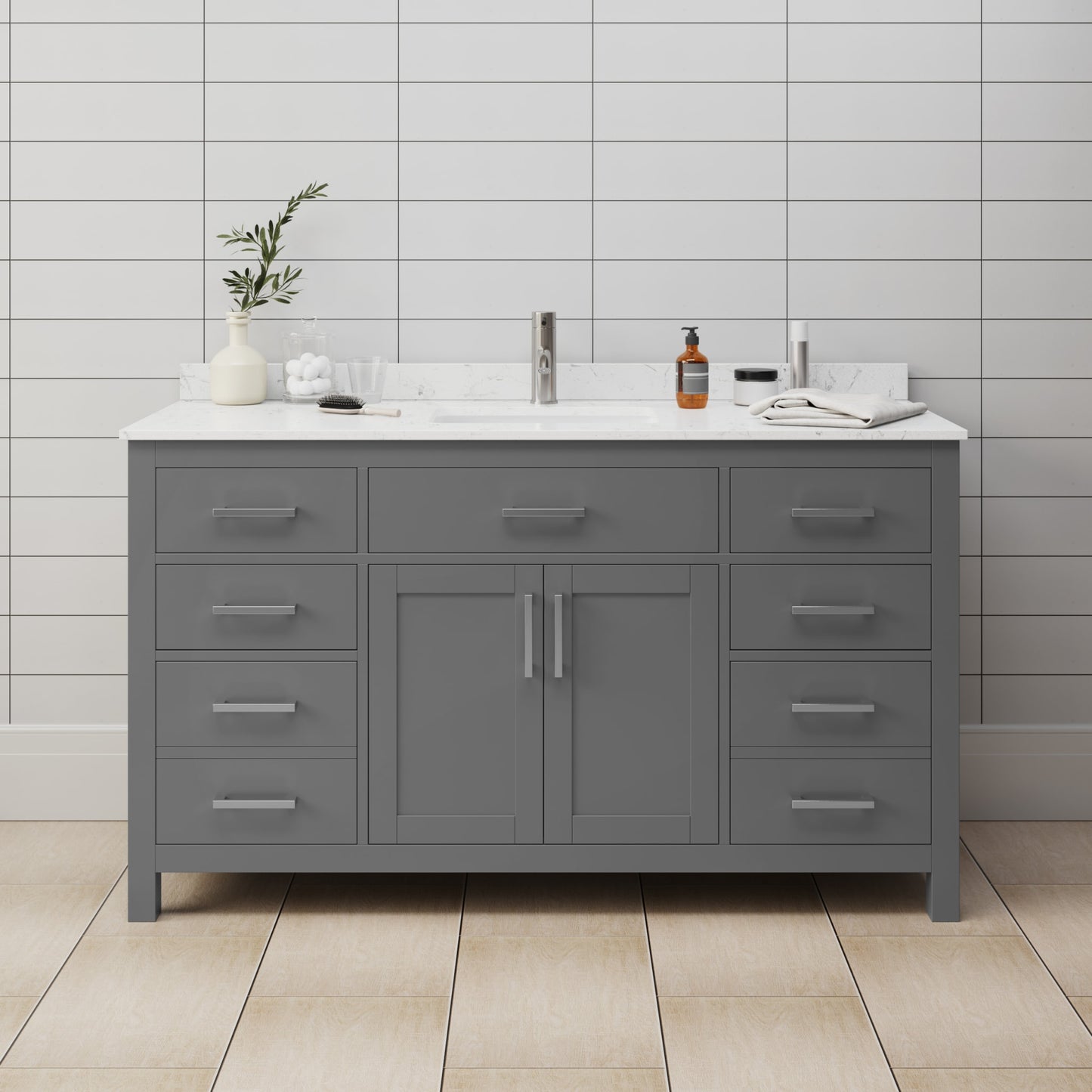 Beckett Single Bathroom Vanity - 60W x 35H x 22D