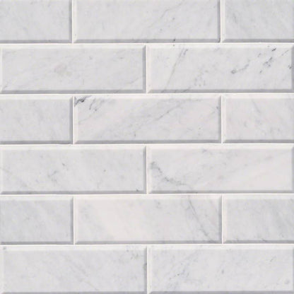 Arabescato Carrara Beveled Tile 4x12