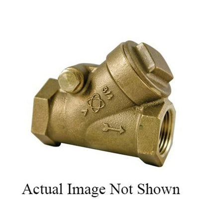 Swing Check Valve, 1-1/2 in, FNPT, Bronze