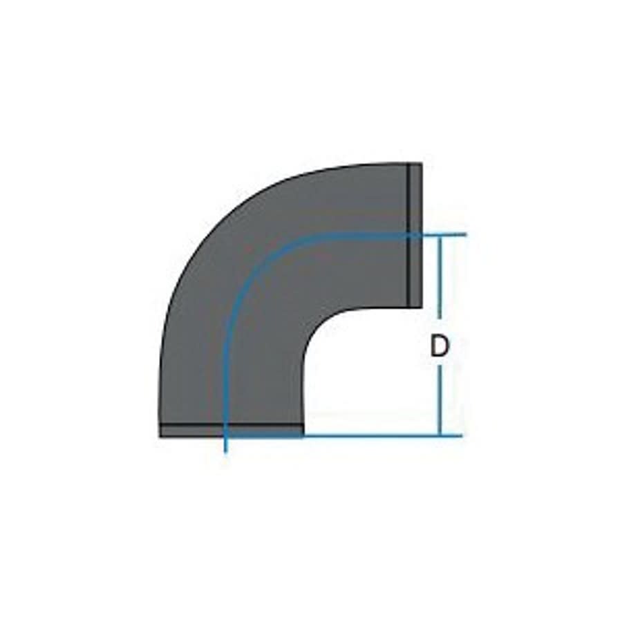 1/4 Bend, 5 in, No Hub, Cast Iron
