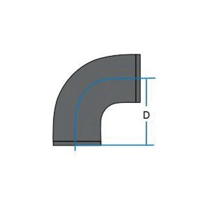 1/4 Bend, 5 in, No Hub, Cast Iron