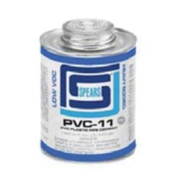 PVC-11 Heavy Body Cement, 1/2 pt, Gray, For PVC