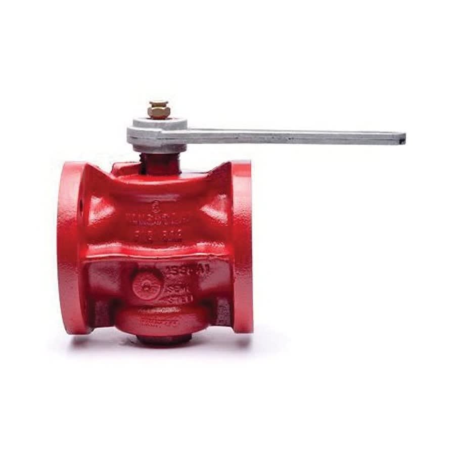 Plug Valve, 4 in, Flange, Cast Iron
