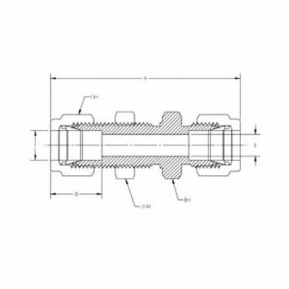 CBC-Lok® DBHU Double Ferrule Bulkhead Union, 3/8 in, Tube, Brass