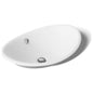 Iron Plains 20-3/4"L Enameled Cast Iron Wading Pool Oval Bathroom Sink with Overflow and White Painted Underside