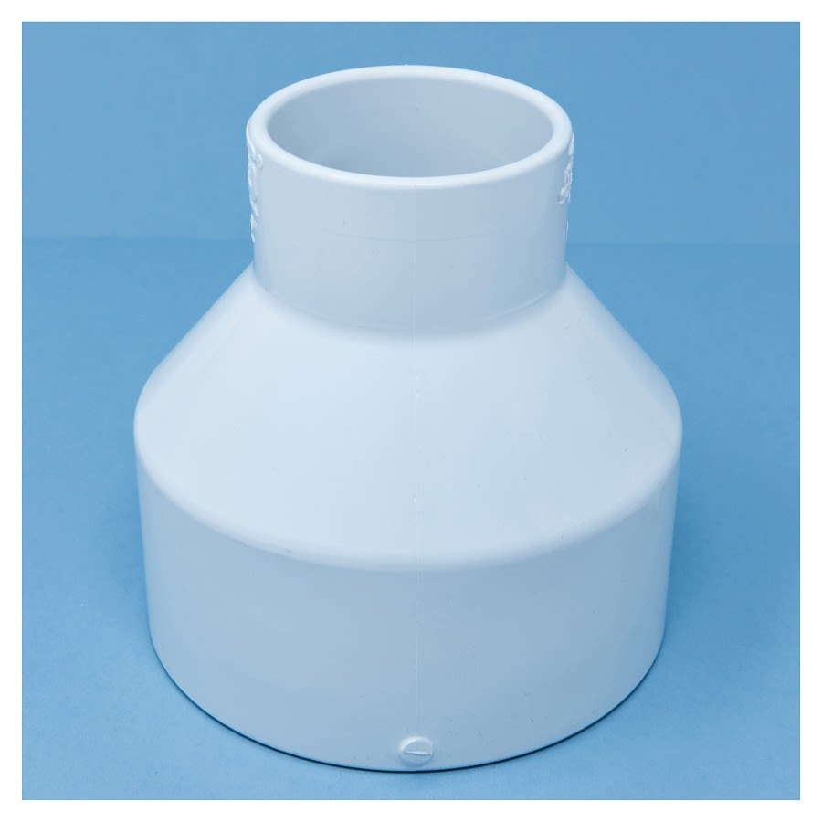Reducer Coupling, 1-1/2 x 2 in, Hub, DWV, PVC