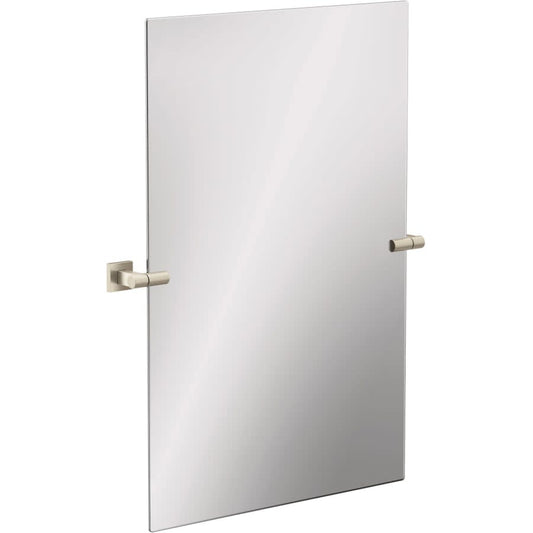 Triva 27-7/16" W x 36" H Modern Rectangular Frameless Bathroom Wall Mirror