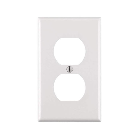 Leviton 1-Gang Duplex Outlet Wall Plate, White