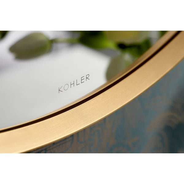 Essential 28-1/8" Diameter Modern Circular Framed Bathroom Wall Mirror