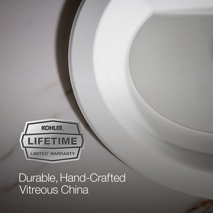 Bryant 20-1/8" Oval Vitreous China Drop In Bathroom Sink with Overflow and 3 Faucets Holes at 8" Centers