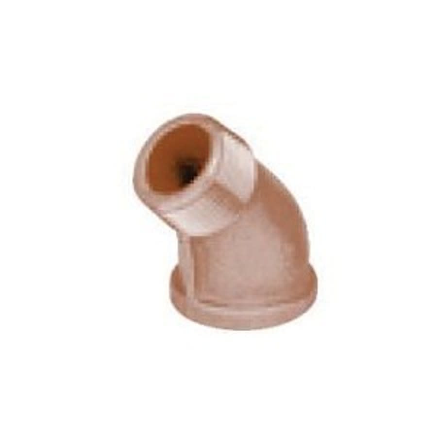 Street 45 deg Elbow, 1-1/2 in, MNPT x FNPT, Lead Free Brass, Rough Brass