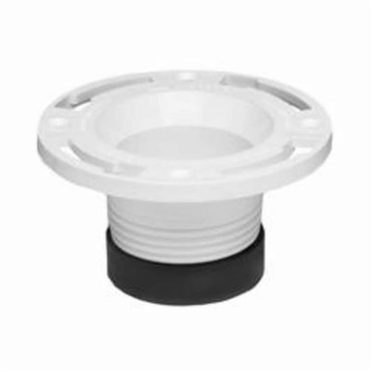 1-Piece Closet Flange, 4 in, Spigot Push, PVC